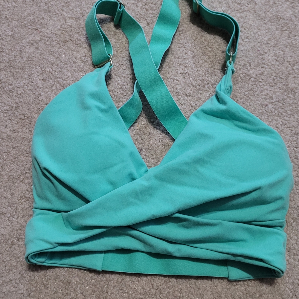BuffBunny Candy Wrap Bra XS Double Mint - Cross-Back Design